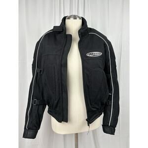 Nitro Racing Full Armour Black Motorcycle Jacket Womens Size M CE Approved